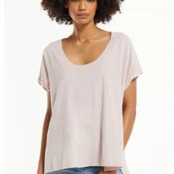 Nation LTD Farren Slub Tee In Lavender Haze Sustainable