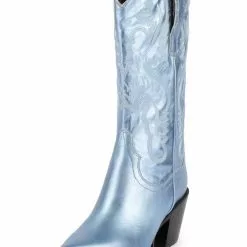 Jeffrey Campbell Dagget Boot In Light Blue Metallic