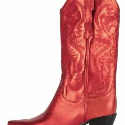 Jeffrey Campbell New Dagget Boot In Red Metallic
