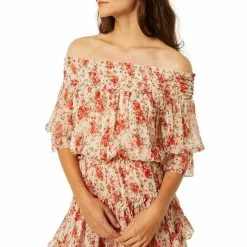 Misa Darla Dress In Poppy Allover