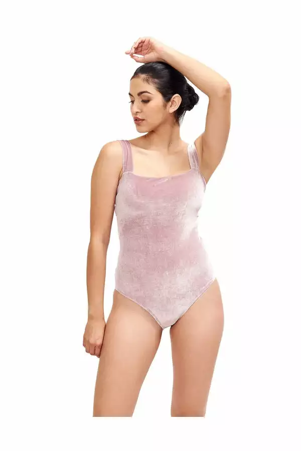 Sauipe Donatella One Piece In Blush Velvet 1 Sauipe Donatella One Piece In Blush Velvet