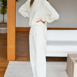 Emerson Fry Orchard Pant In Ivory Hemp Sustainable