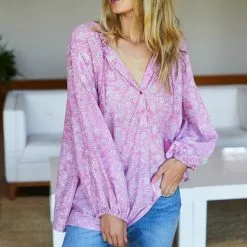 Emerson Fry Bardot Top In Crocus Sustainable