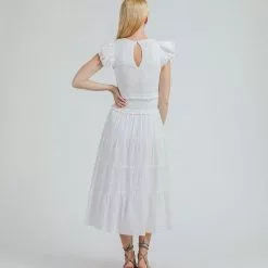 Cleobella Sustainable Emmy Midi Dress In White