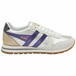 Gola New Dayton Sneaker In White/Purple/Grey