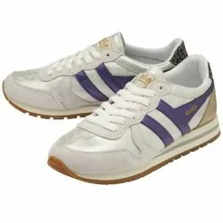 Gola New Dayton Sneaker In White/Purple/Grey