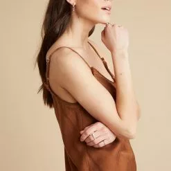 Bella Dahl Frayed Edge Cami In Copper Sustainable
