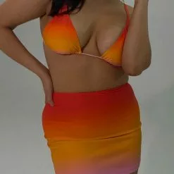 We Wore What Gradient Tube Mini Skirt