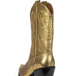 Jeffrey Campbell Rancher Boot In Metallic Gold