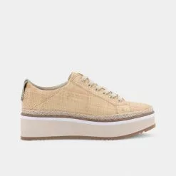 Dolce Vita Tinley Sneaker In Lt Natural Raffia New