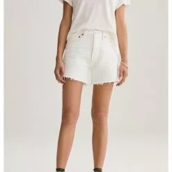 AGOLDE Sustainable Parker Vintage Cut Off Shorts In Tissue
