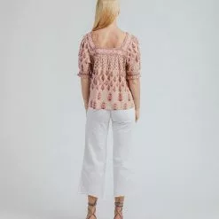 Cleobella Vivian Blouse In Gradient Block Print