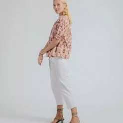 Cleobella Vivian Blouse In Gradient Block Print